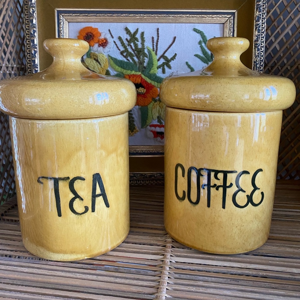 Vintage Ceramic Tea and Coffee Canister Set